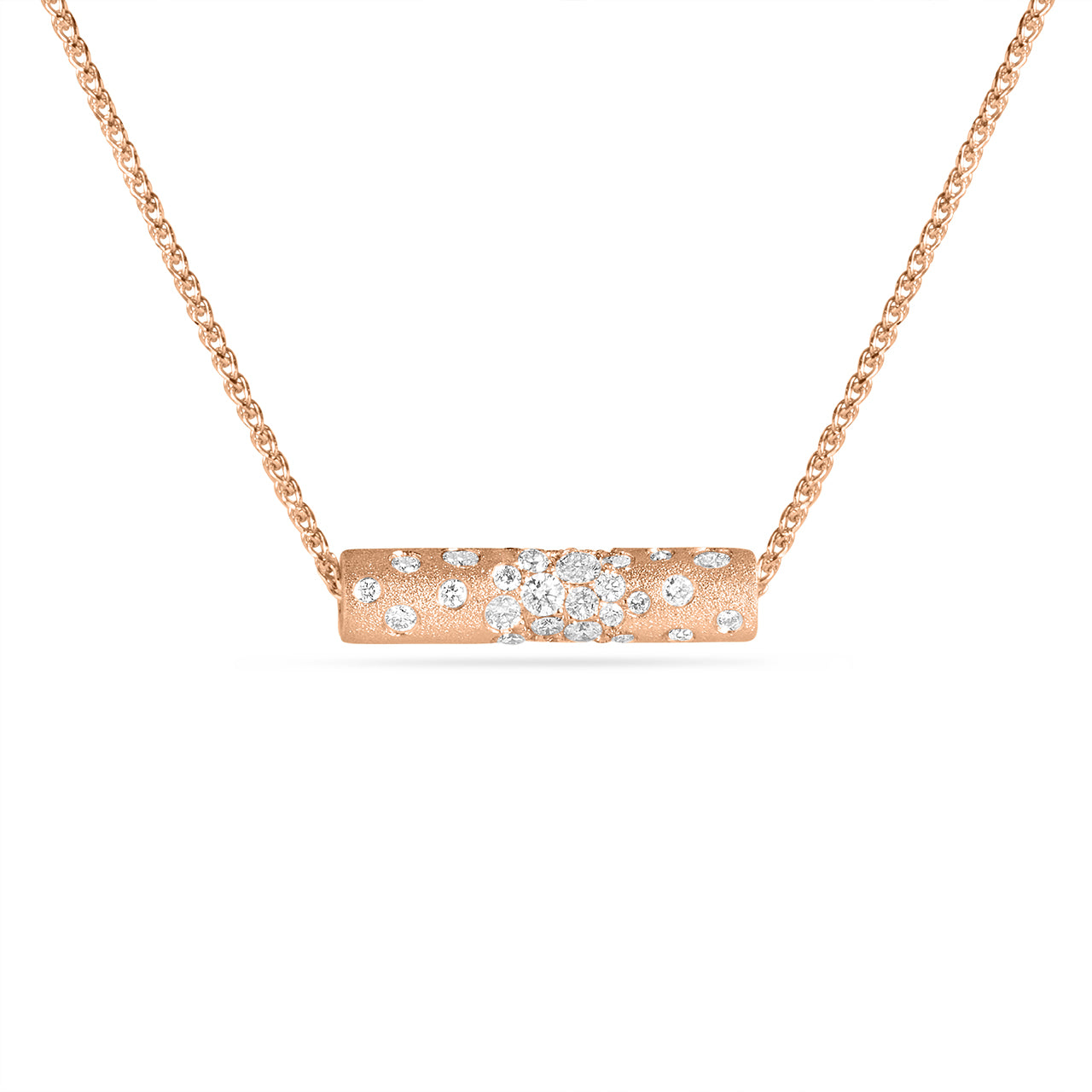 Diamond Confetti Cylinder Spinner Necklace