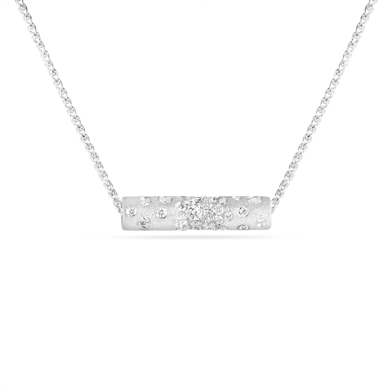 Diamond Confetti Cylinder Spinner Necklace