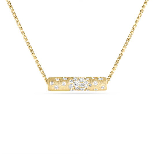 Diamond Confetti Cylinder Spinner Necklace