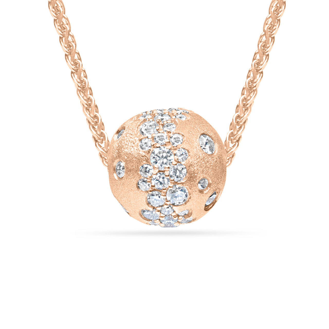 Diamond Confetti Ball Slide Necklace