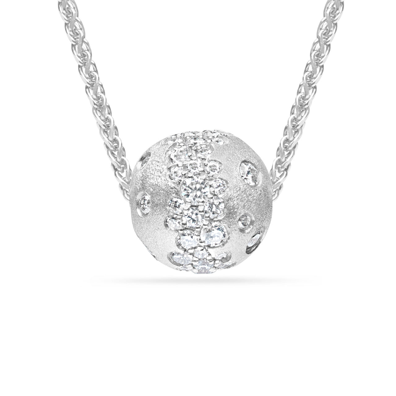 Diamond Confetti Ball Slide Necklace