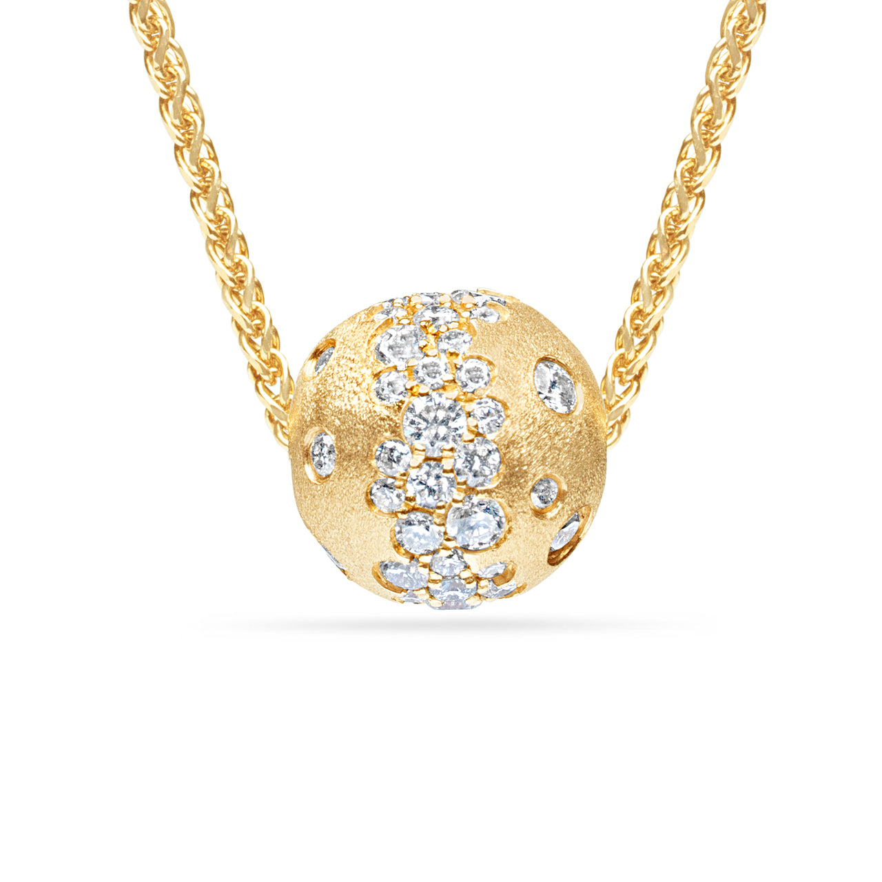 Diamond Confetti Ball Slide Necklace