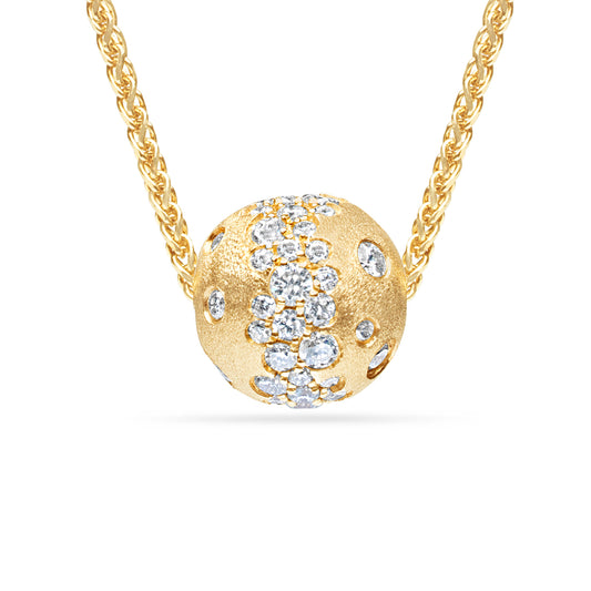 Diamond Confetti Ball Slide Necklace