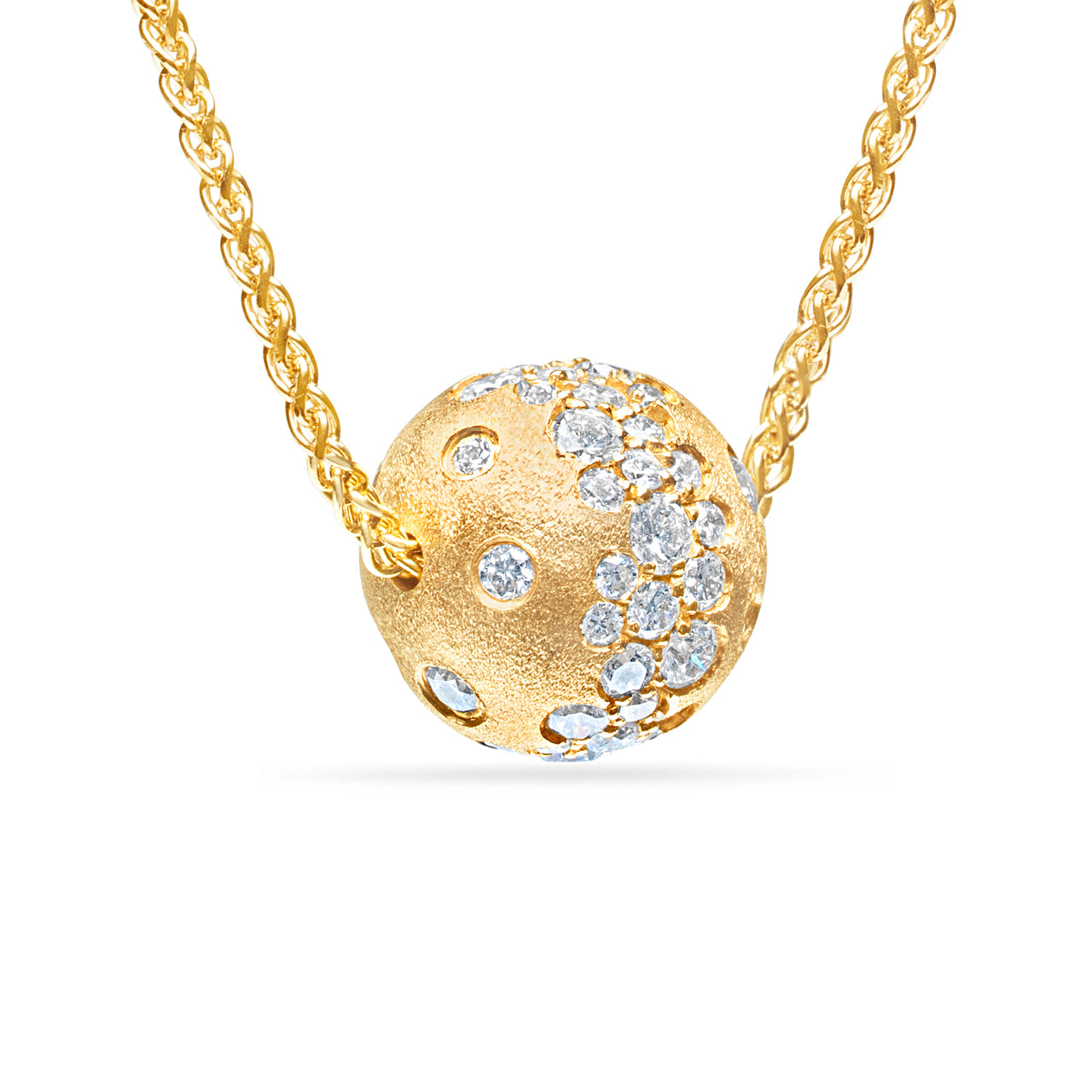 Diamond Confetti Ball Slide Necklace