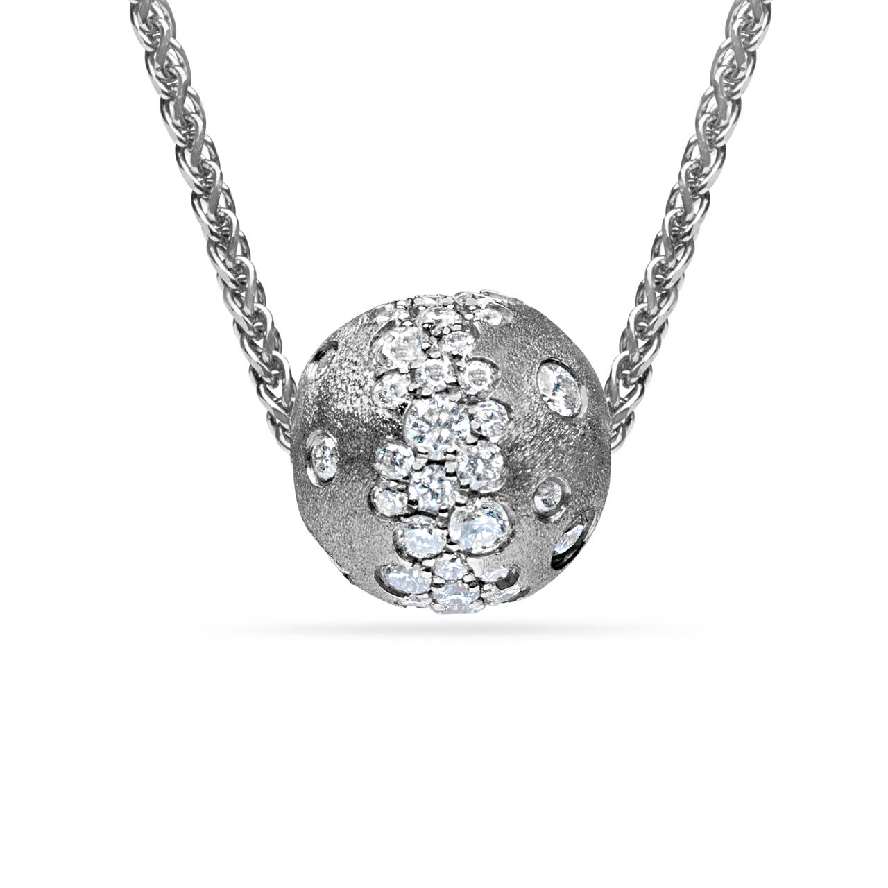 Diamond Confetti Ball Slide Necklace