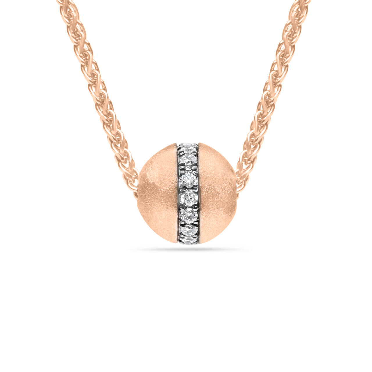 Diamond Link Ball Slide Necklace