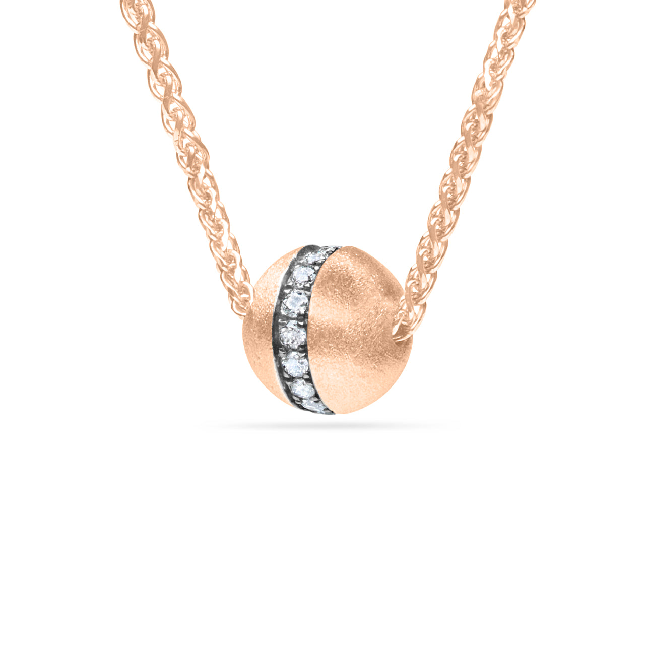 Diamond Link Ball Slide Necklace