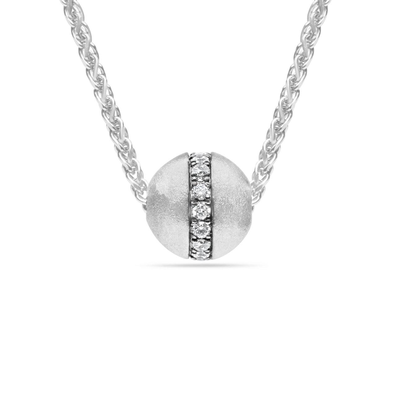 Diamond Link Ball Slide Necklace