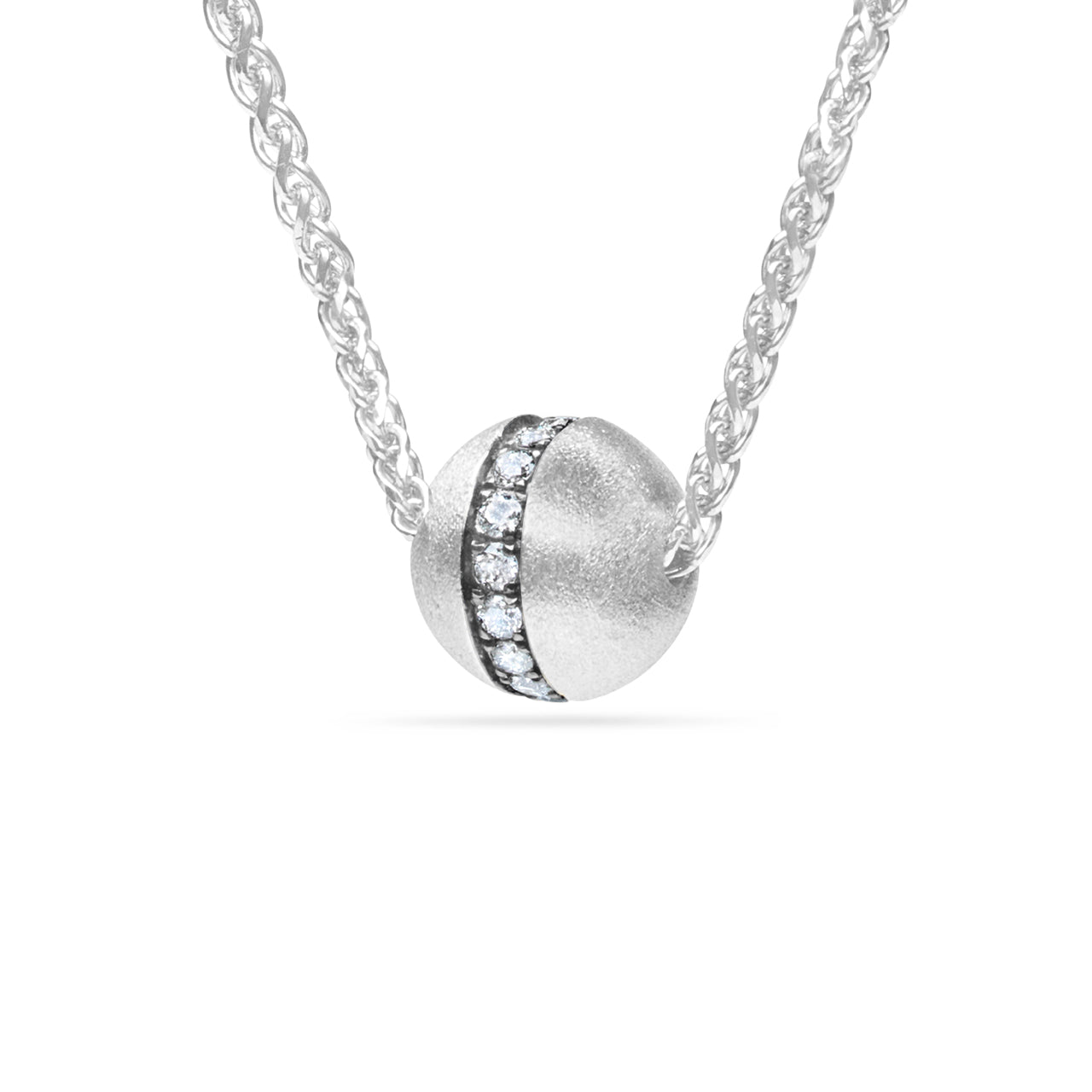 Diamond Link Ball Slide Necklace