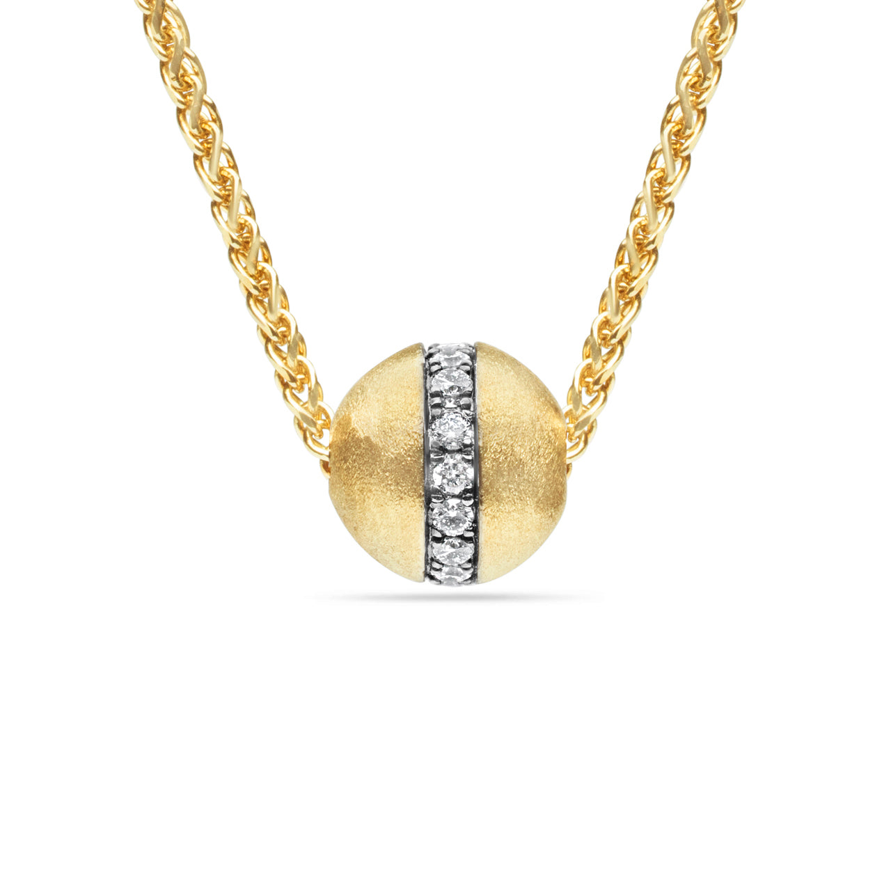 Diamond Link Ball Slide Necklace