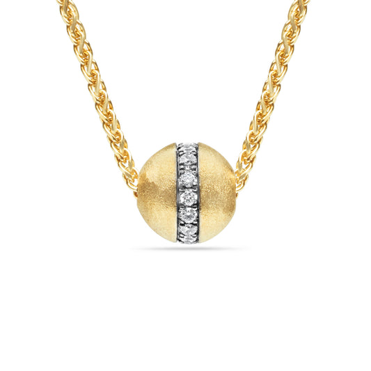 Diamond Link Ball Slide Necklace