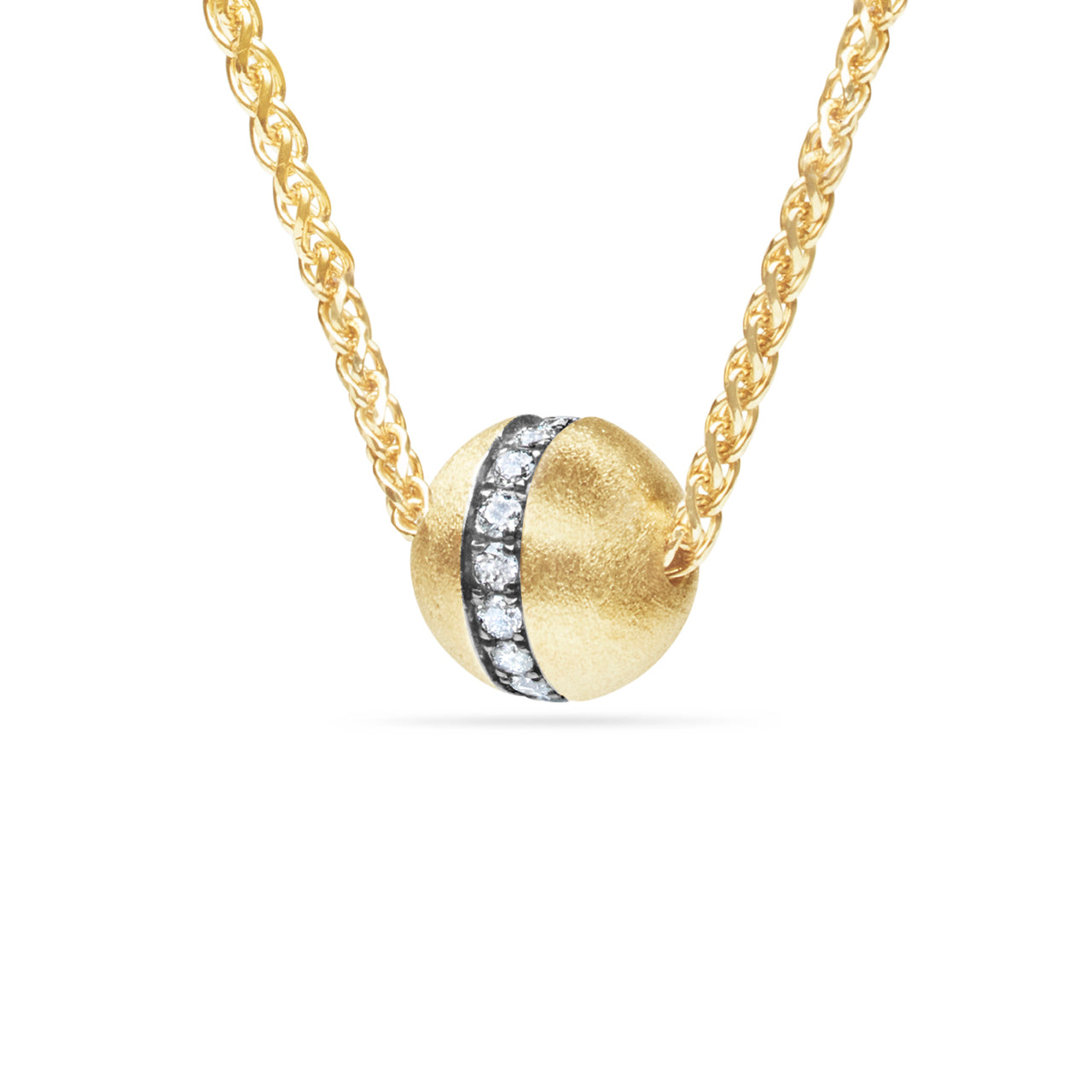 Diamond Link Ball Slide Necklace