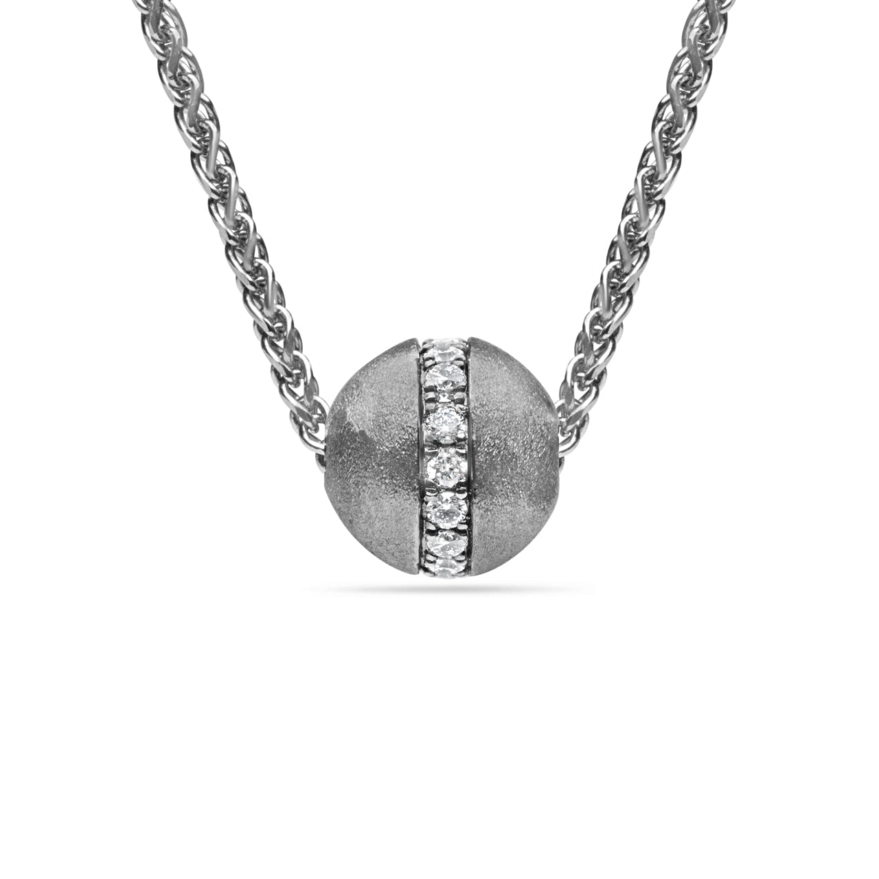Diamond Link Ball Slide Necklace