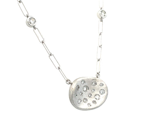 DIAMOND ROUNDS FLUSH SCATTERED NECKLACE
