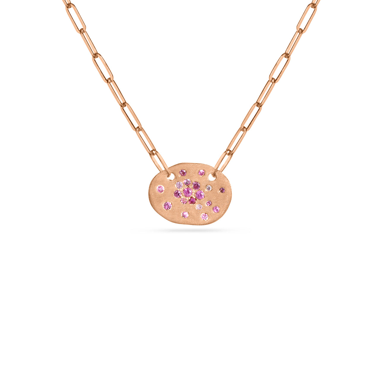Pink Sapphire & Ruby Confetti Artisan Necklace