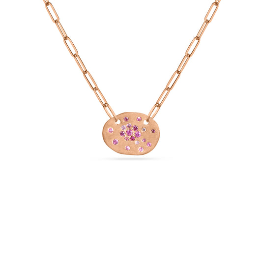 Pink Sapphire & Ruby Confetti Artisan Necklace