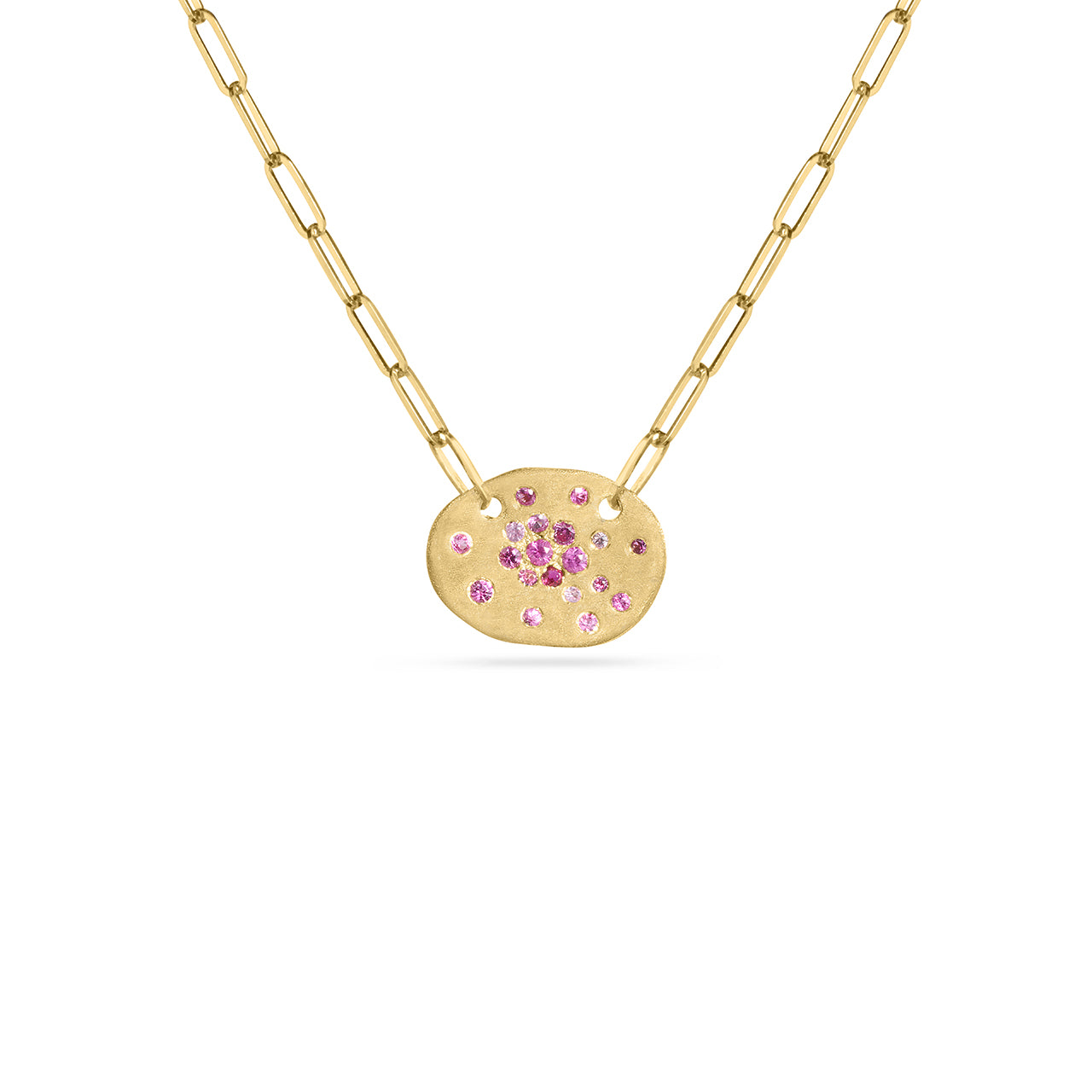 Pink Sapphire & Ruby Confetti Artisan Necklace