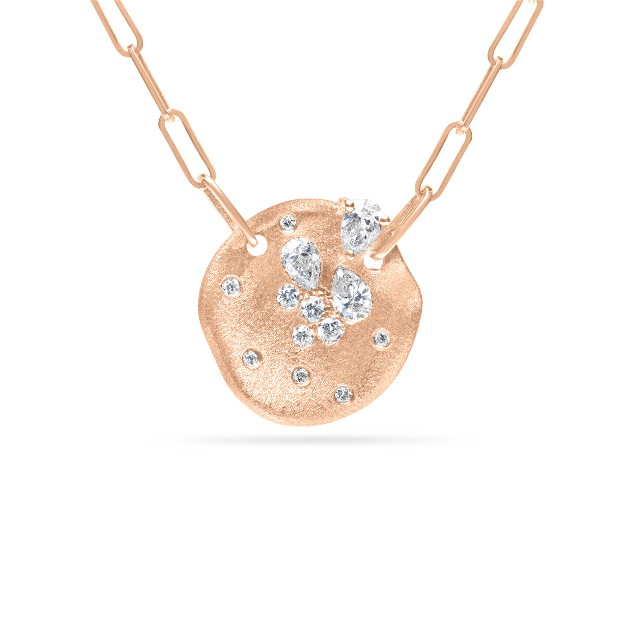 Diamond Confetti Artisan Disc Necklace