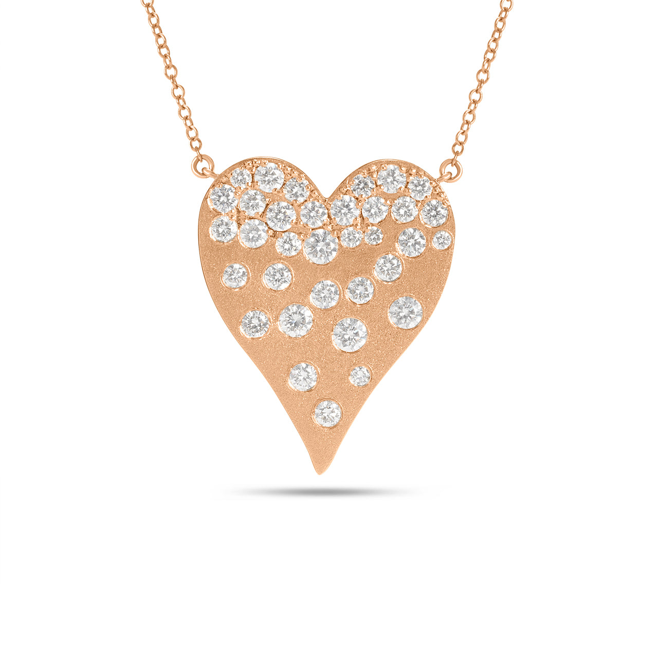 Diamond Confetti Heart Jumbo Necklace