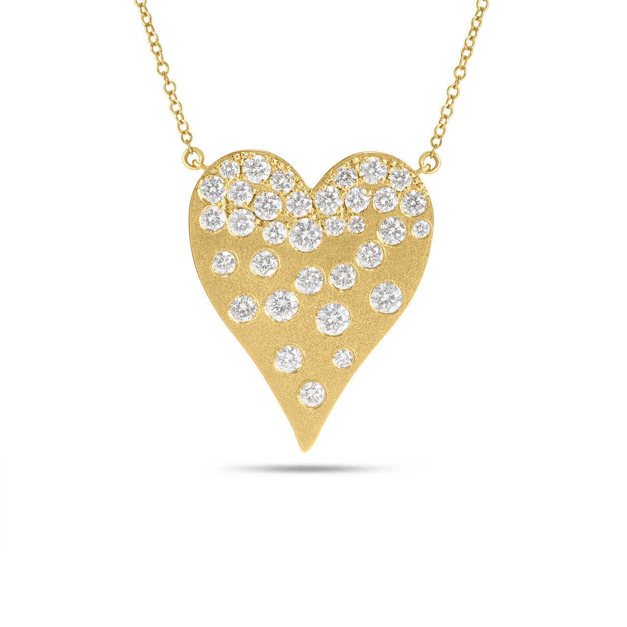 Diamond Confetti Heart Jumbo Necklace