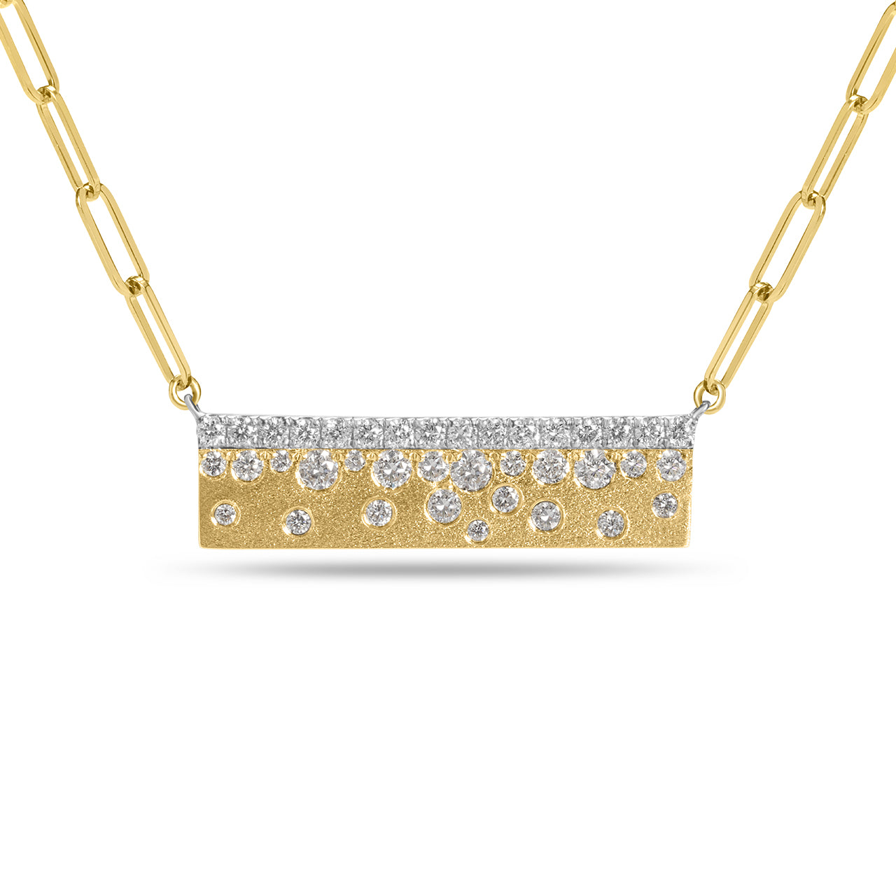 Diamond Confetti Stack Bar Necklace
