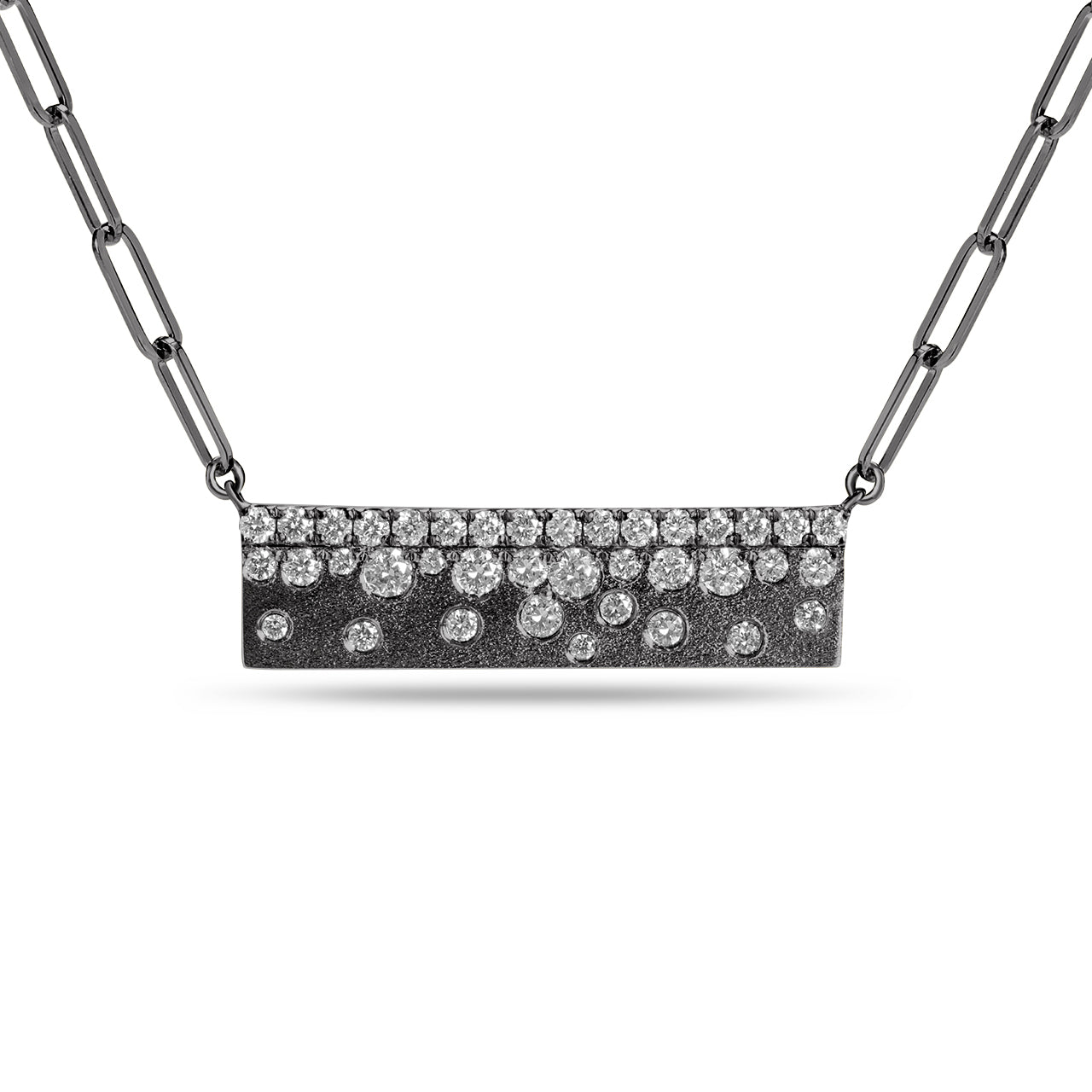 Diamond Confetti Stack Bar Necklace