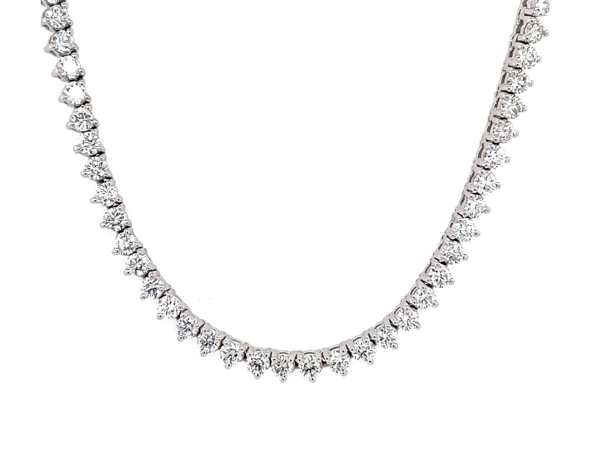 DIAMOND 3 PRONG TENNIS NECKLACE