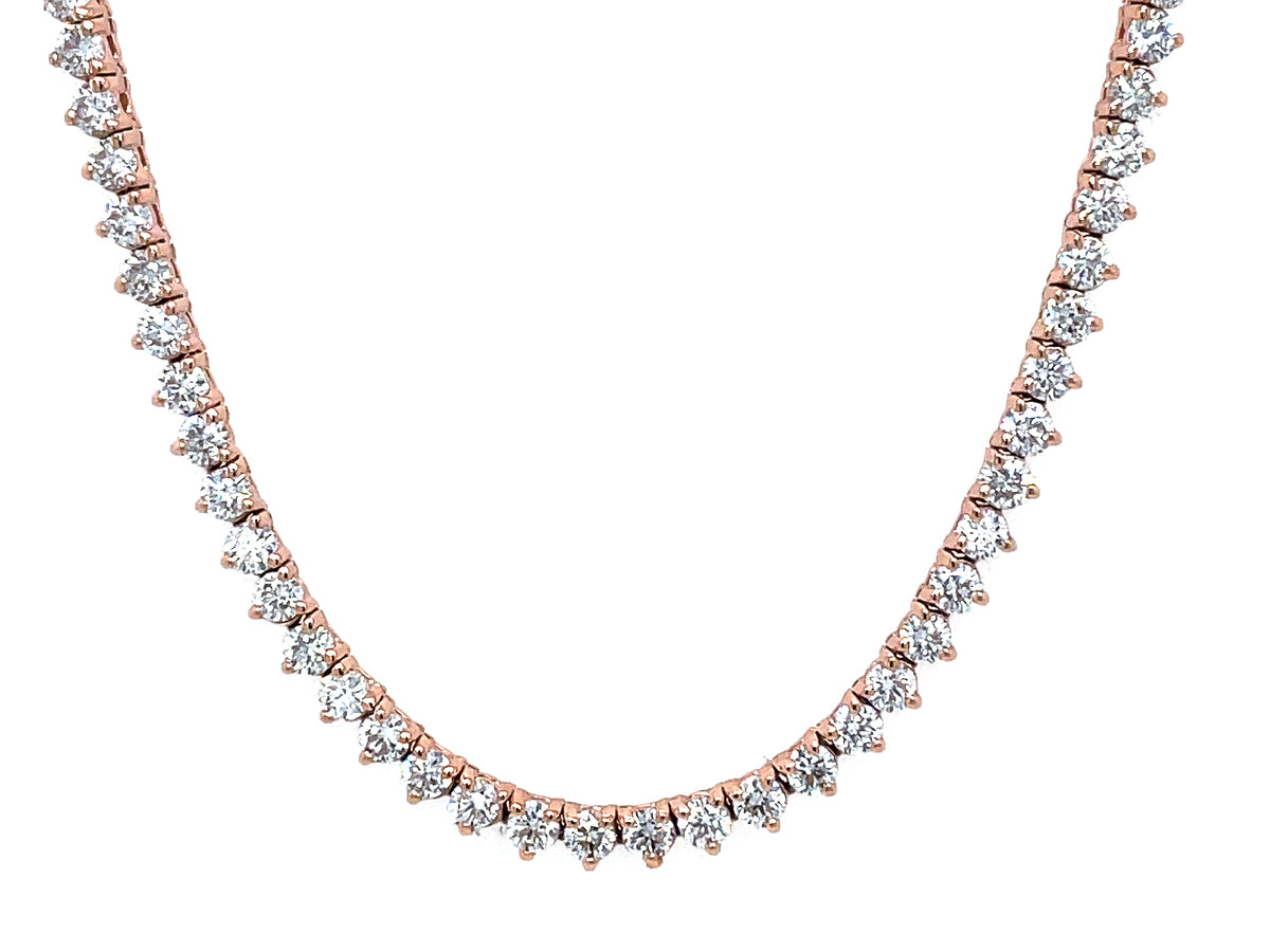 DIAMOND 3 PRONG TENNIS NECKLACE