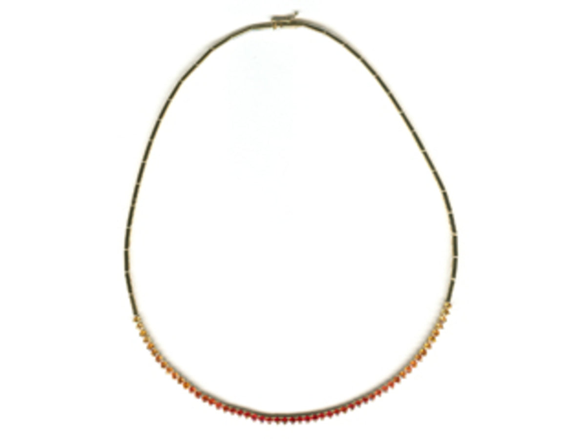 ORANGE SAPPHIRE NECKLACE