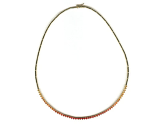 ORANGE SAPPHIRE NECKLACE