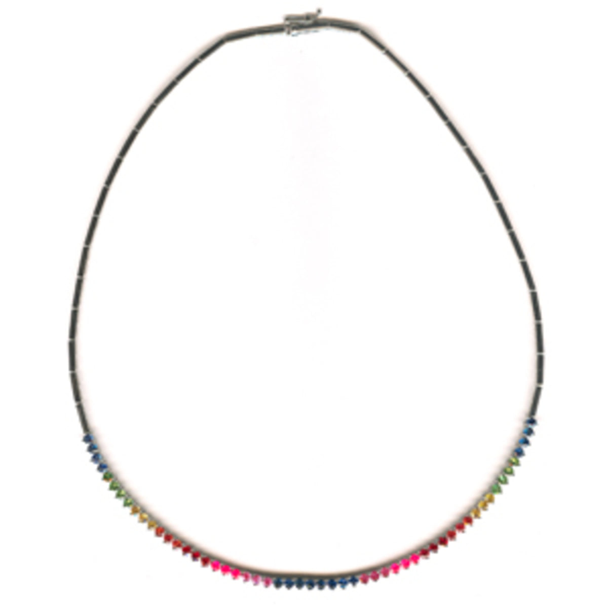 TSAVORITE & RAINBOW SAPPHIRE NECKLACE