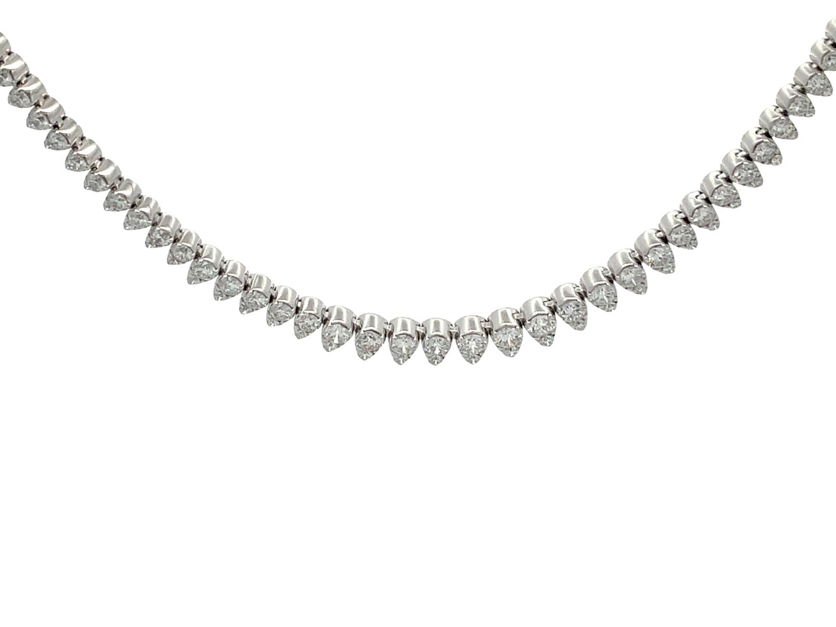 DIAMOND CHOKER PEAR SHAPE NECKLACE, 16"