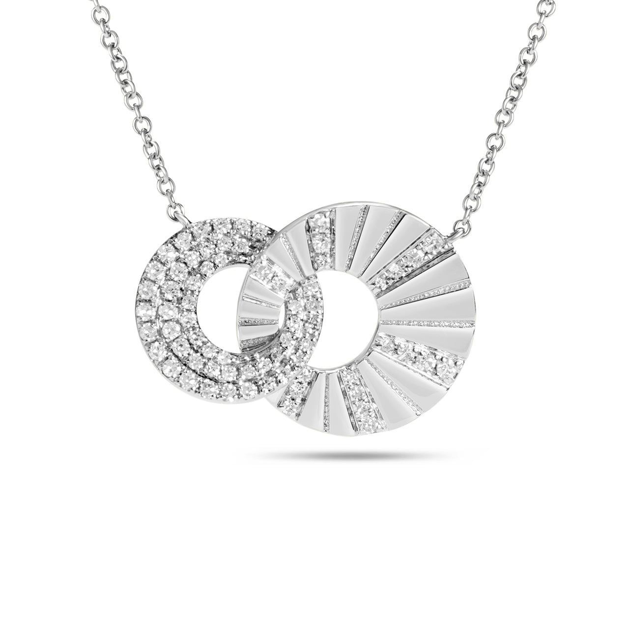 Diamond Interlocking Pleated Necklace