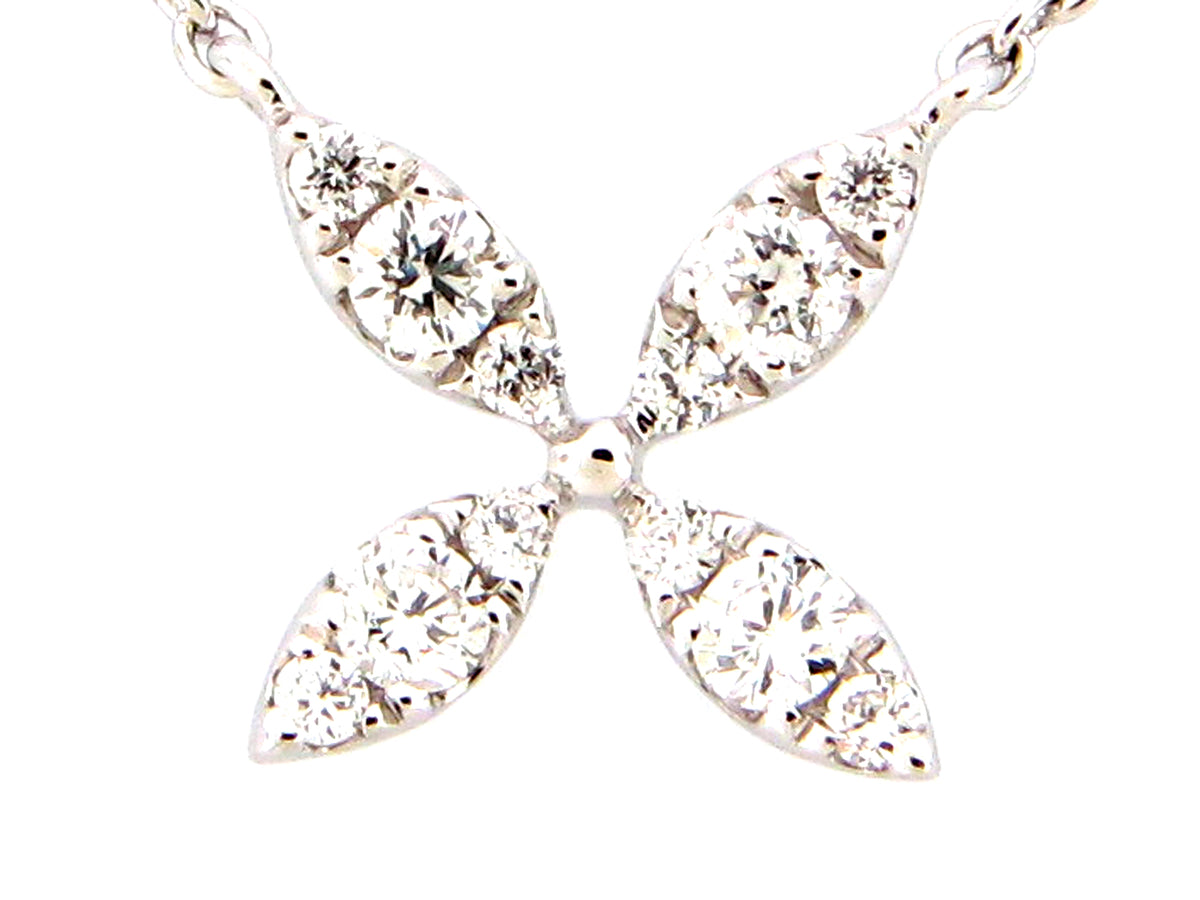 Diamond Florette Pendant Necklace
