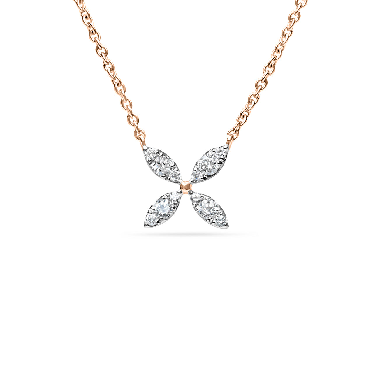 Diamond Floret X Necklace