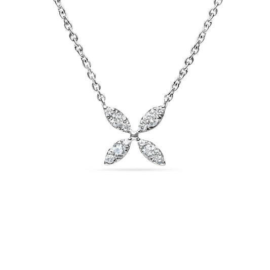 Diamond Floret X Necklace