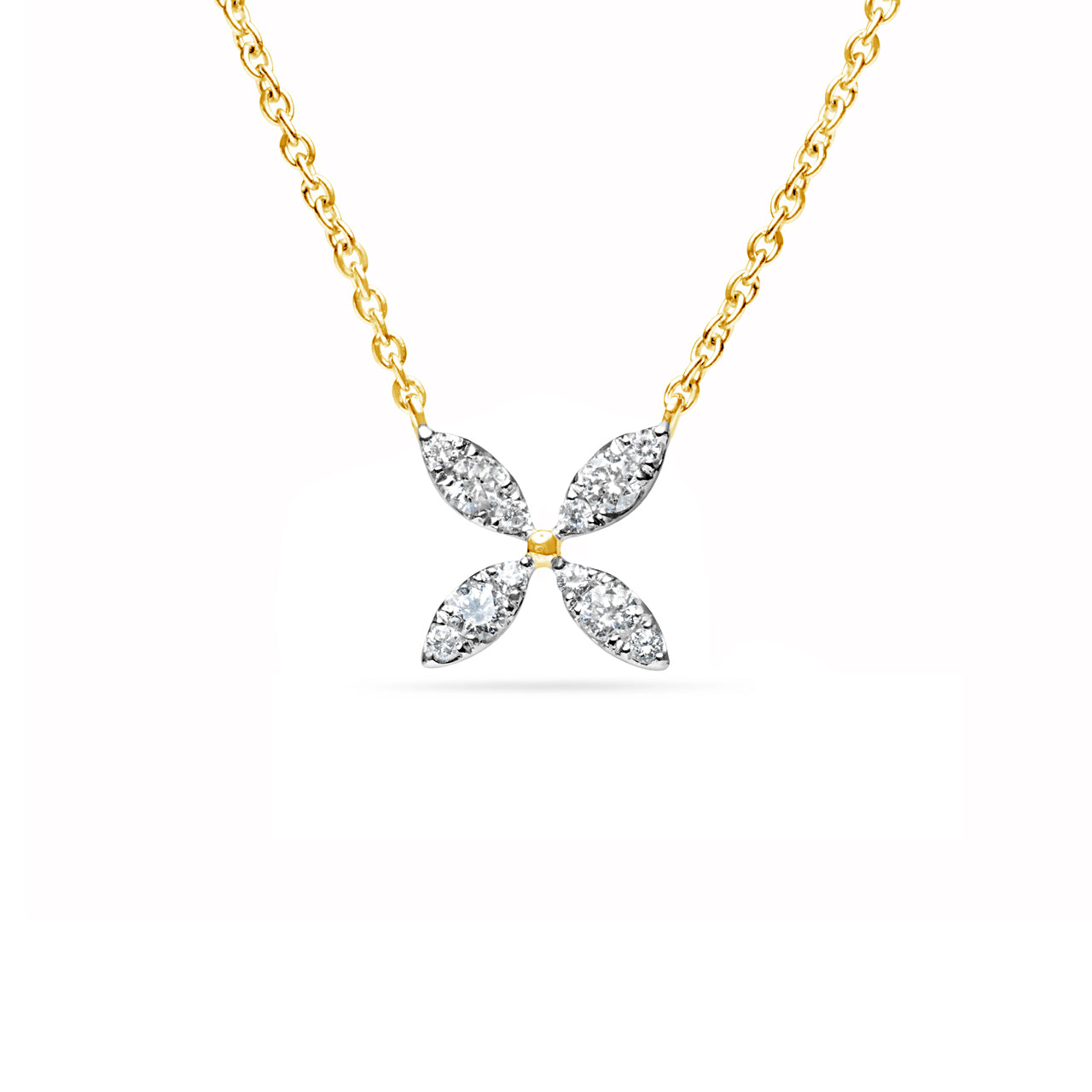 Diamond Floret X Necklace