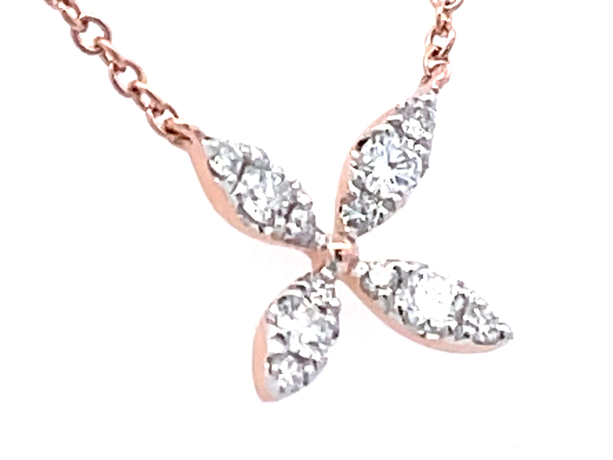 Diamond Florette Pendant Necklace