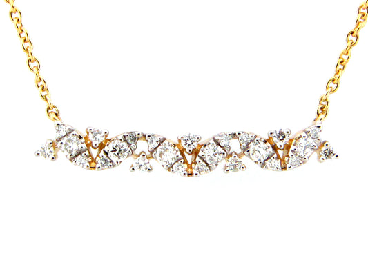DIAMOND BAR PENDANT NECKLACE