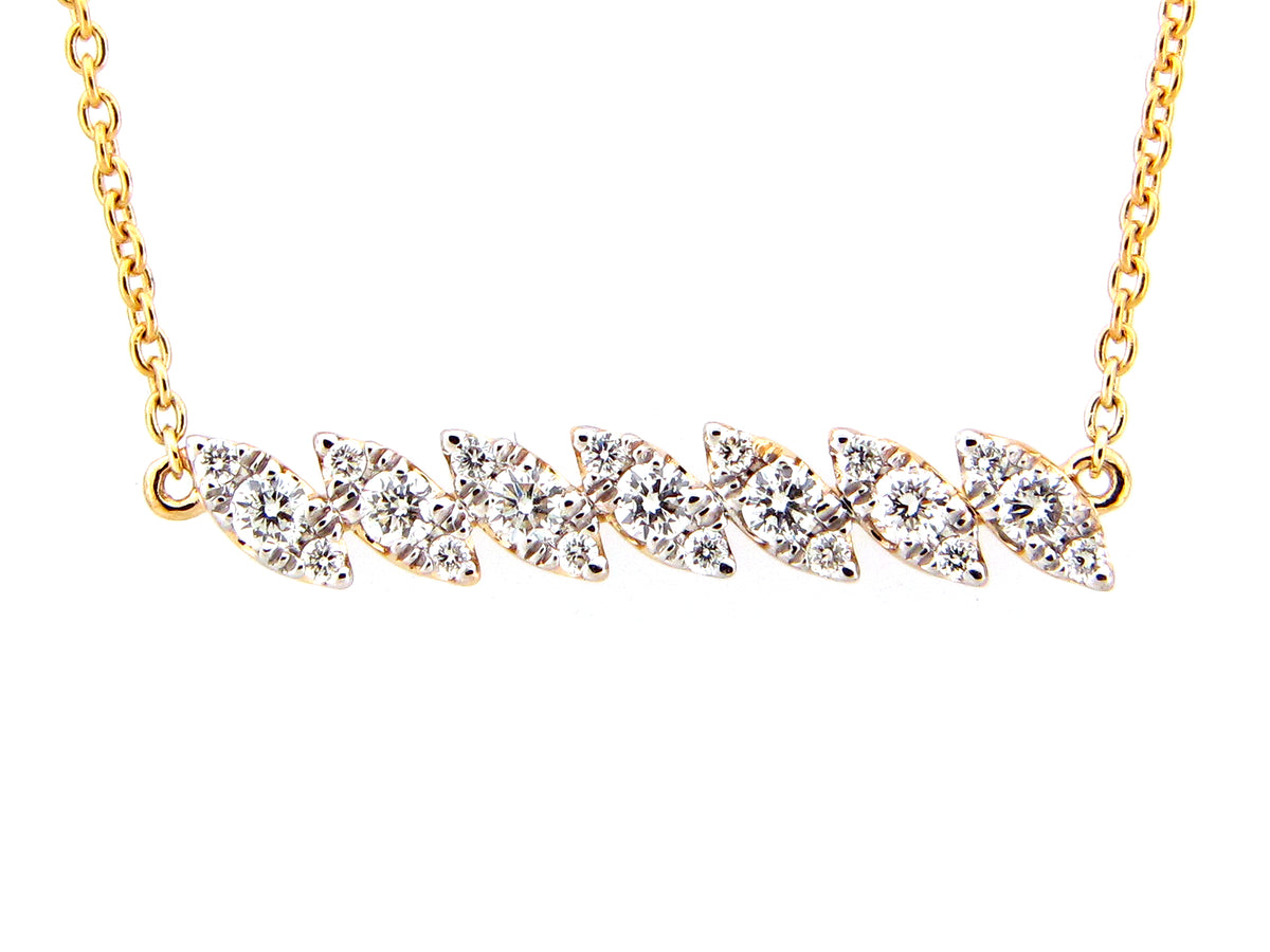 DIAMOND BAR PENDANT NECKLACE