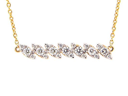 DIAMOND BAR PENDANT NECKLACE