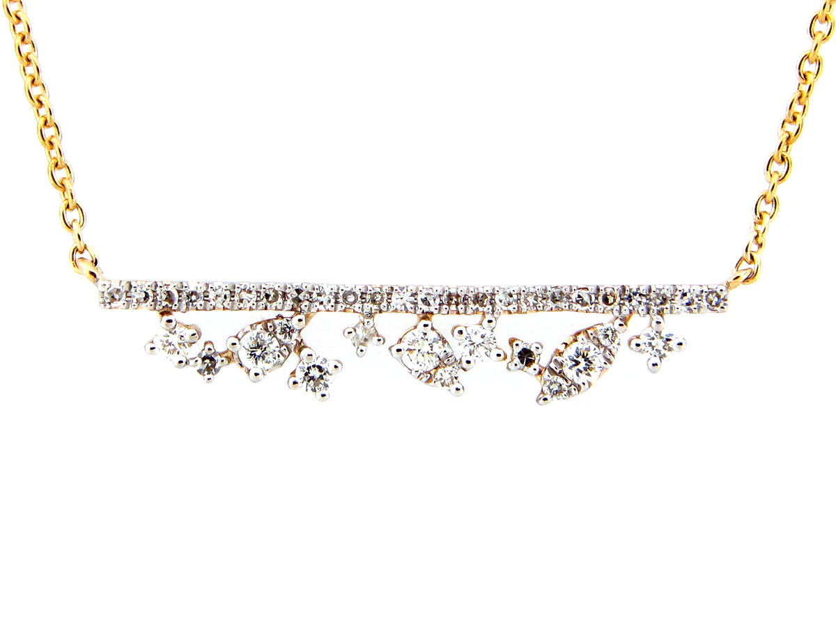 DIAMOND BAR PENDANT NECKLACE