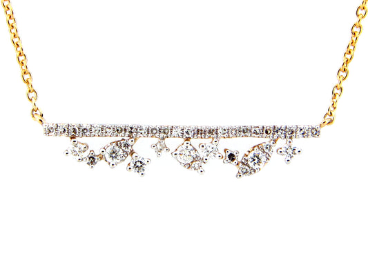DIAMOND BAR PENDANT NECKLACE