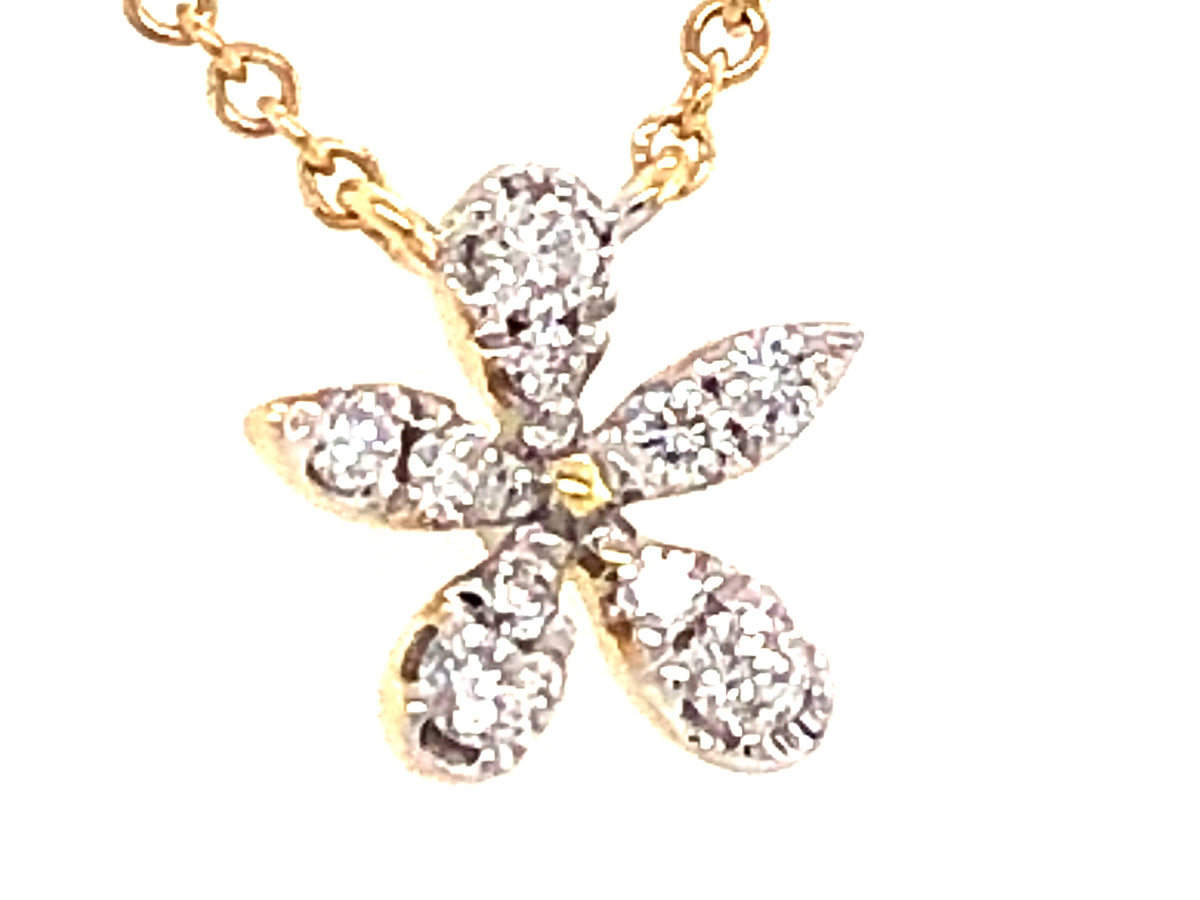 Diamond Florette Pendant Necklace