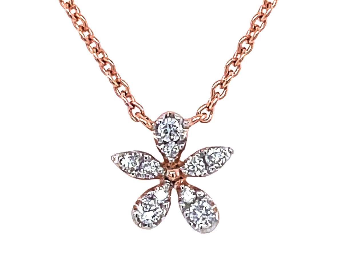 Diamond Florette Pendant Necklace