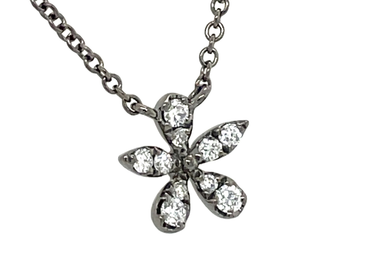 Diamond Florette Pendant Necklace