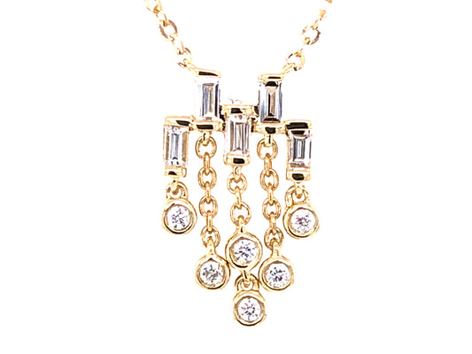 DIAMOND CHANDELIER PENDANT NECKLACE