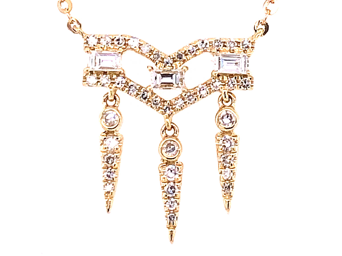 DIAMOND CHANDELIER PENDANT NECKLACE