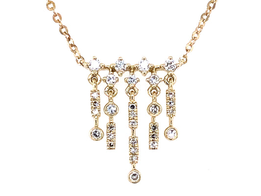 DIAMOND CHANDELIER PENDANT NECKLACE