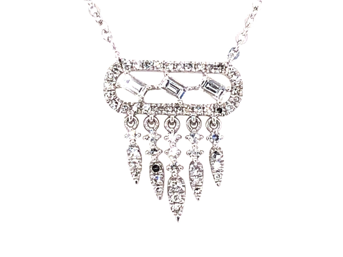 DIAMOND CHANDELIER PENDANT NECKLACE